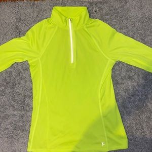 Neon yellow-green running zip-up